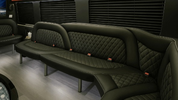Interior of Beloit Party Bus Company's 14 Passenger Sprinter Limousine in Beloit