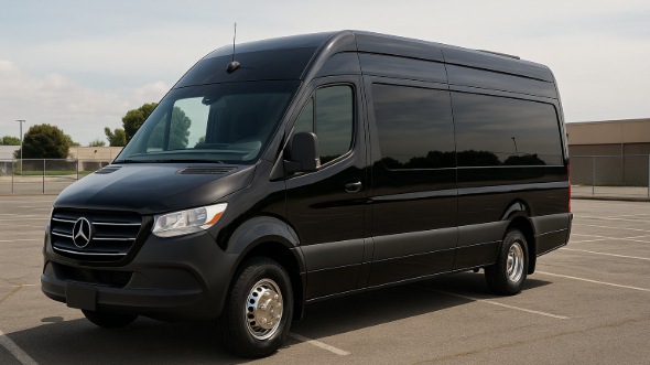 Exterior of Sheboygan Party Bus Company's 14 Passenger Sprinter Limousine in Sheboygan