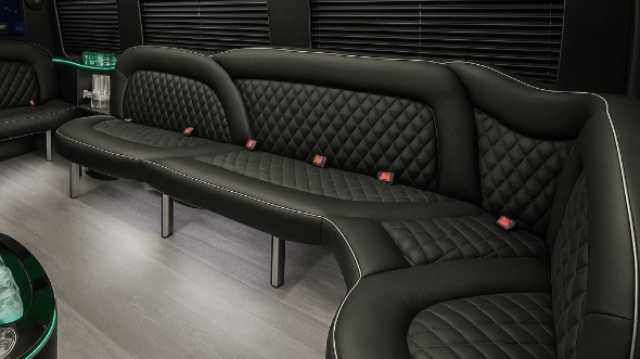 15 Passenger Party Bus Interior