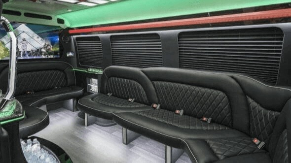 Interior of Appleton Party Bus Company's 18 Passenger Party Bus in Appleton