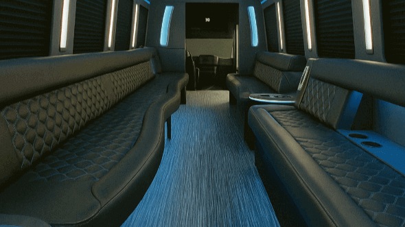 Interior of Franklin Party Bus Company's 25 Passenger Party Bus in Franklin