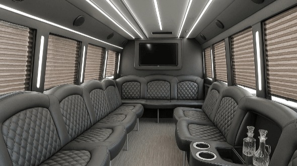 Interior of Franklin Party Bus Company's 28 Passenger Party Bus in Franklin