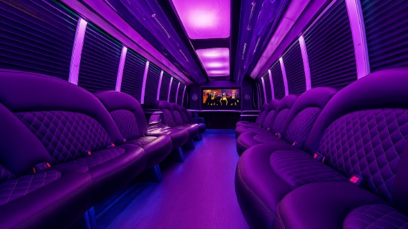Interior of Superior Party Bus Company's 28 Passenger Party Bus in Superior