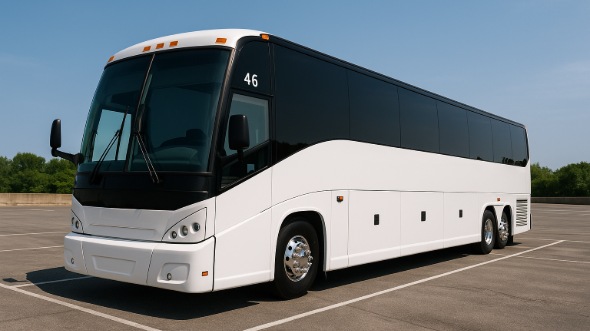 Exterior of Wisconsin Party Bus Company's 40 Passenger Charter Bus in Wisconsin
