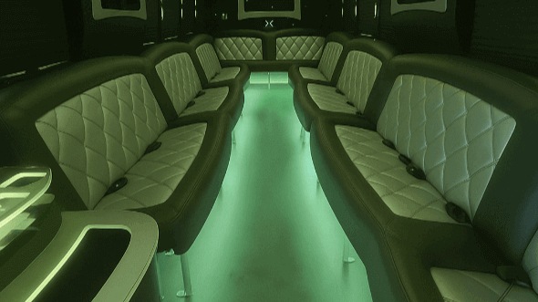 Interior of Kenosha Party Bus Company's 50 Passenger Party Bus in Kenosha