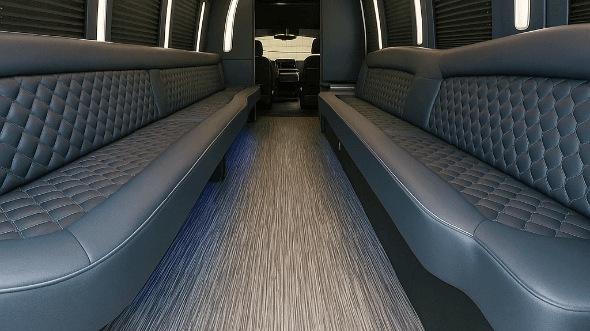 Interior of Wausau Party Bus Company's 50 Passenger Party Bus in Wausau